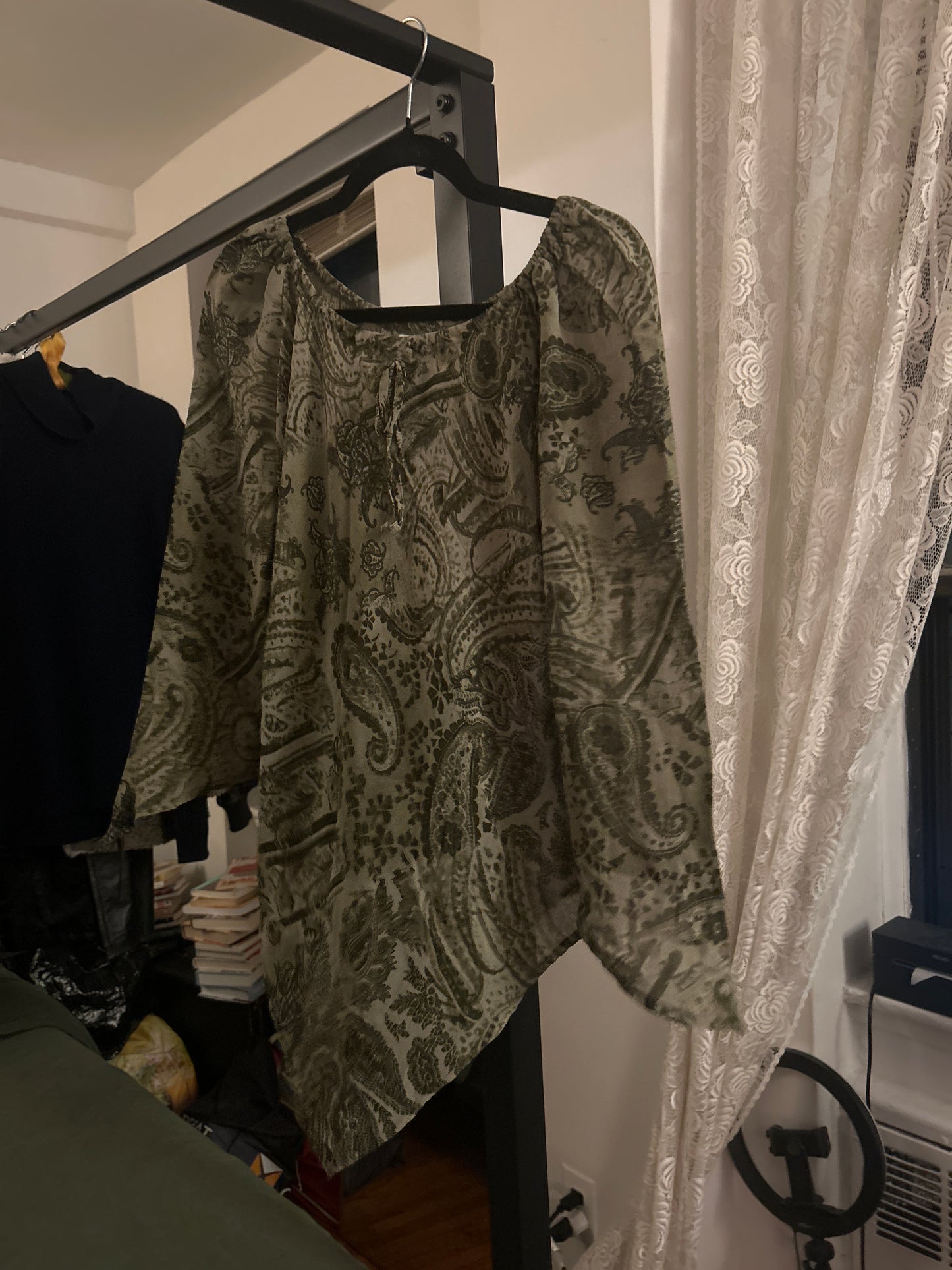 Pimkie grey paisley bohemian top