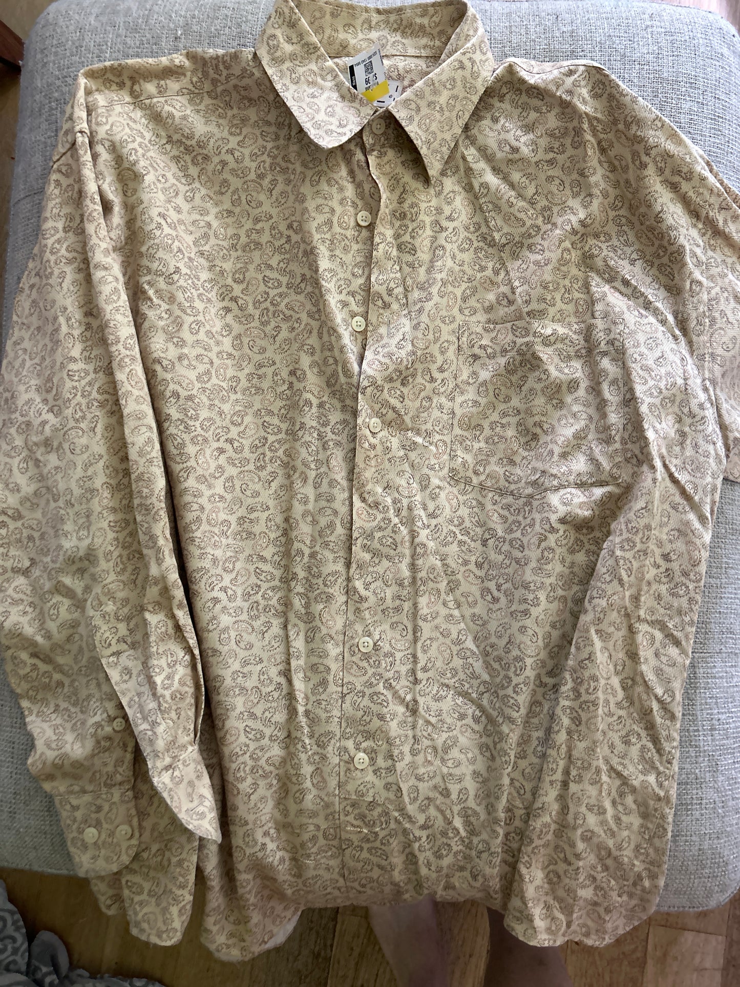 Paisley button up long sleeve
