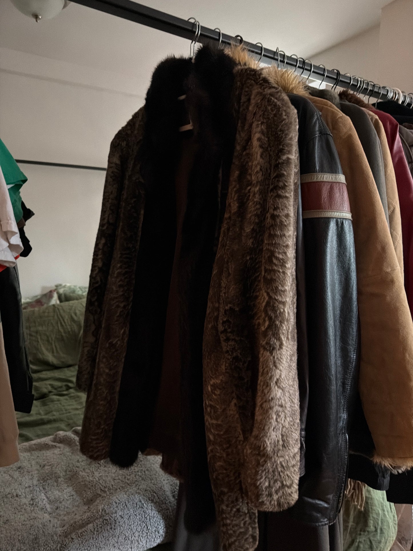 Faux fur marbled jacket