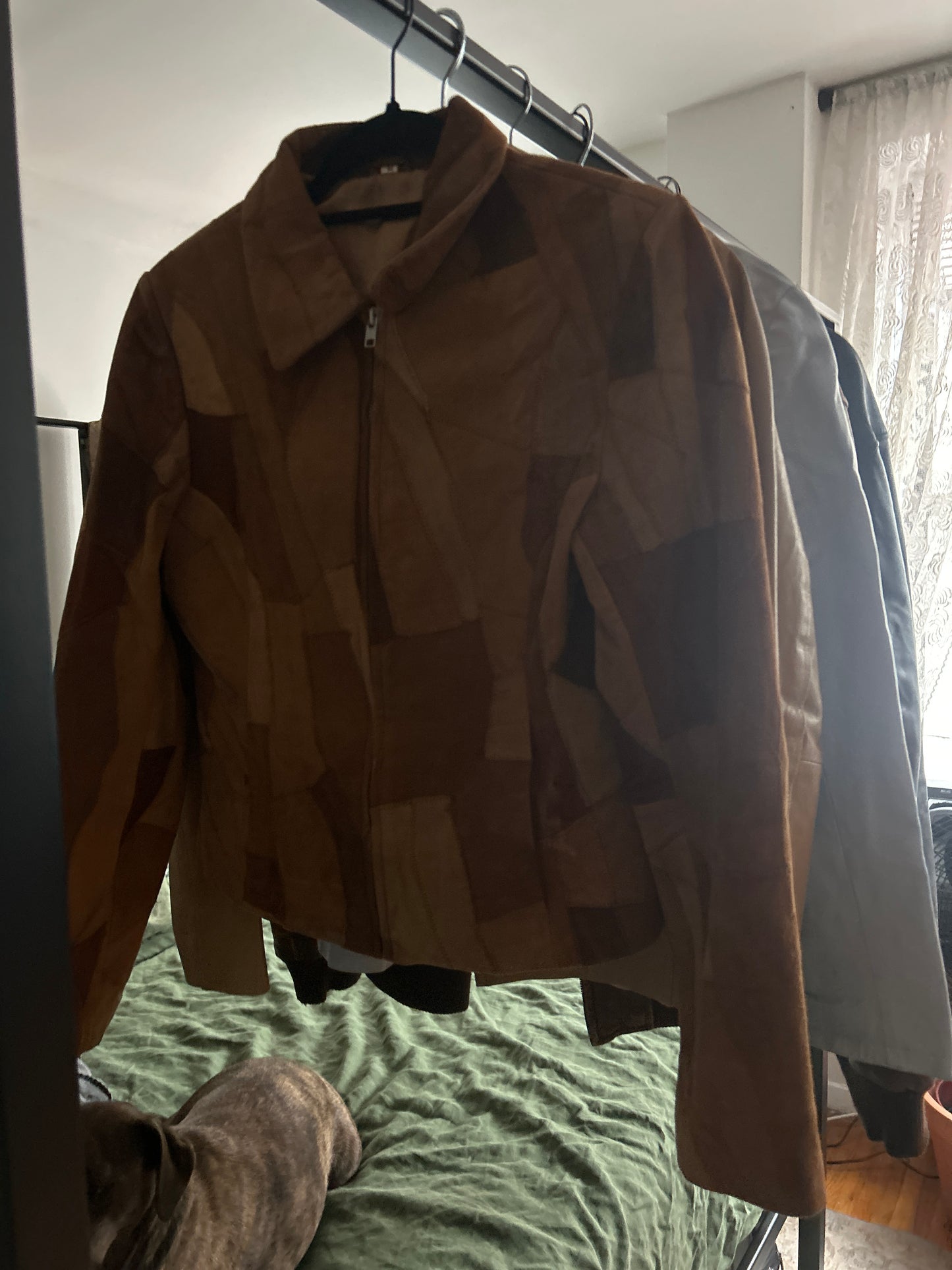 Suede patchwork jacket