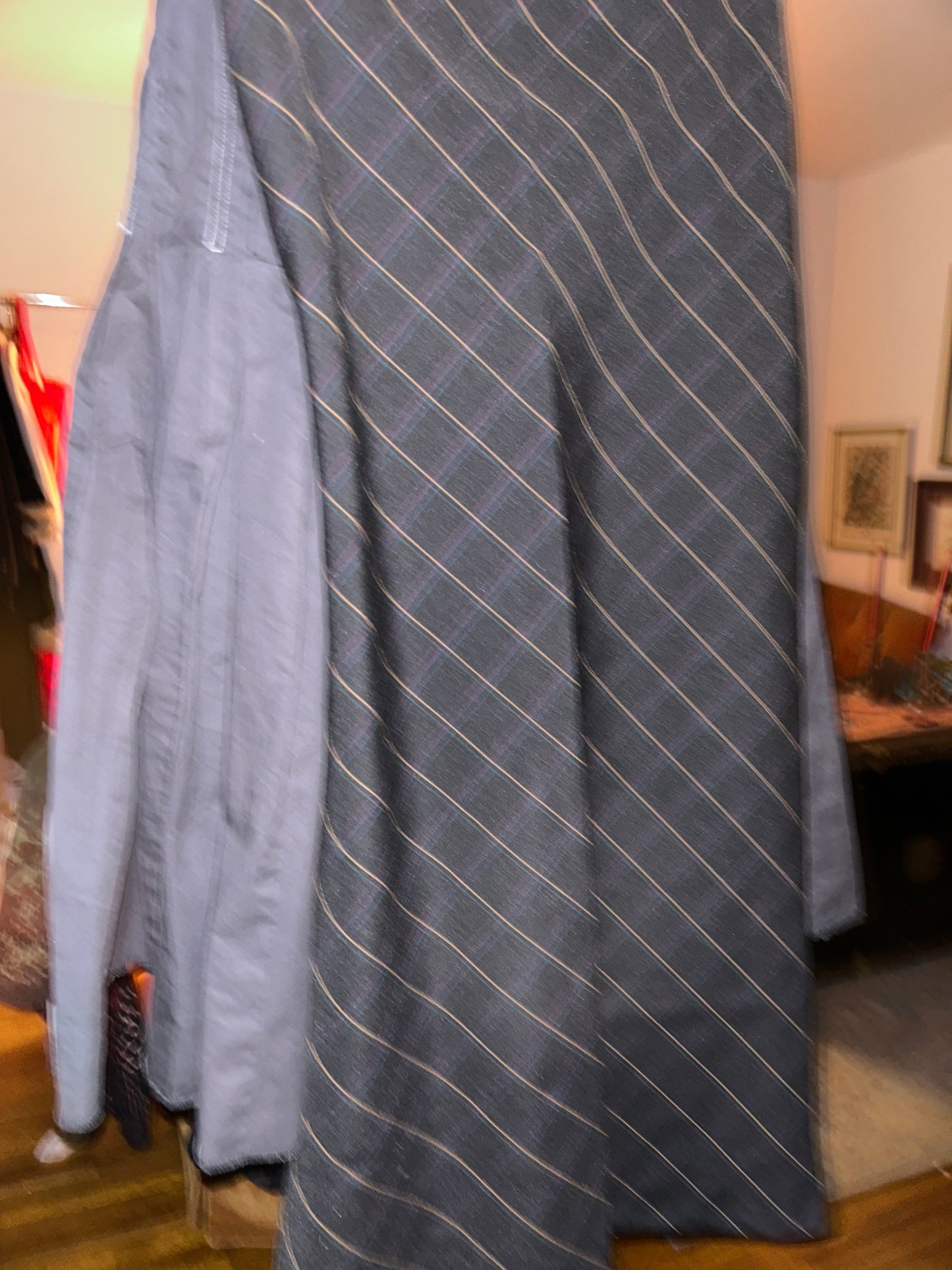 Plaid black maxi skirt