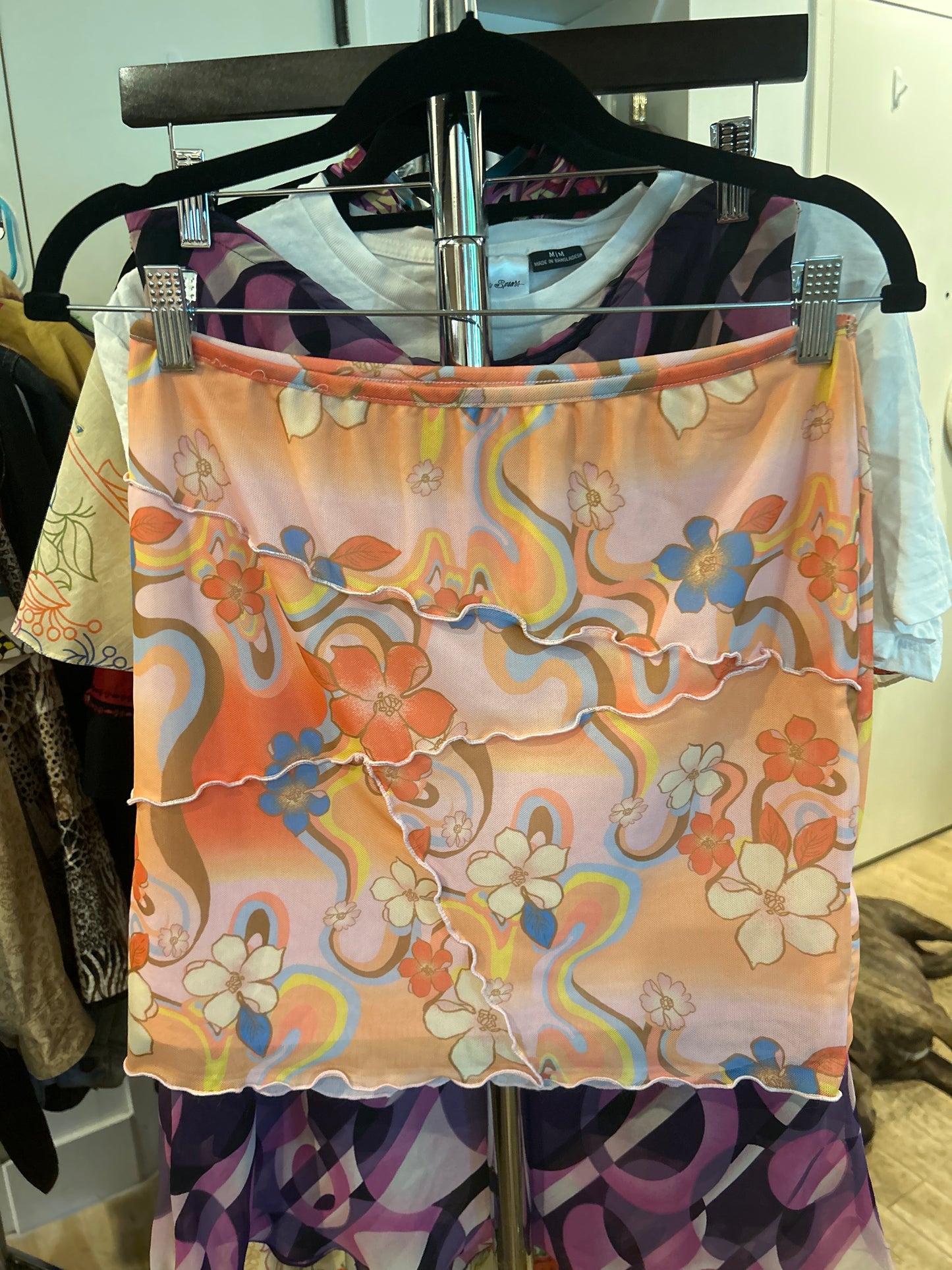 Psychedelic mini skirt