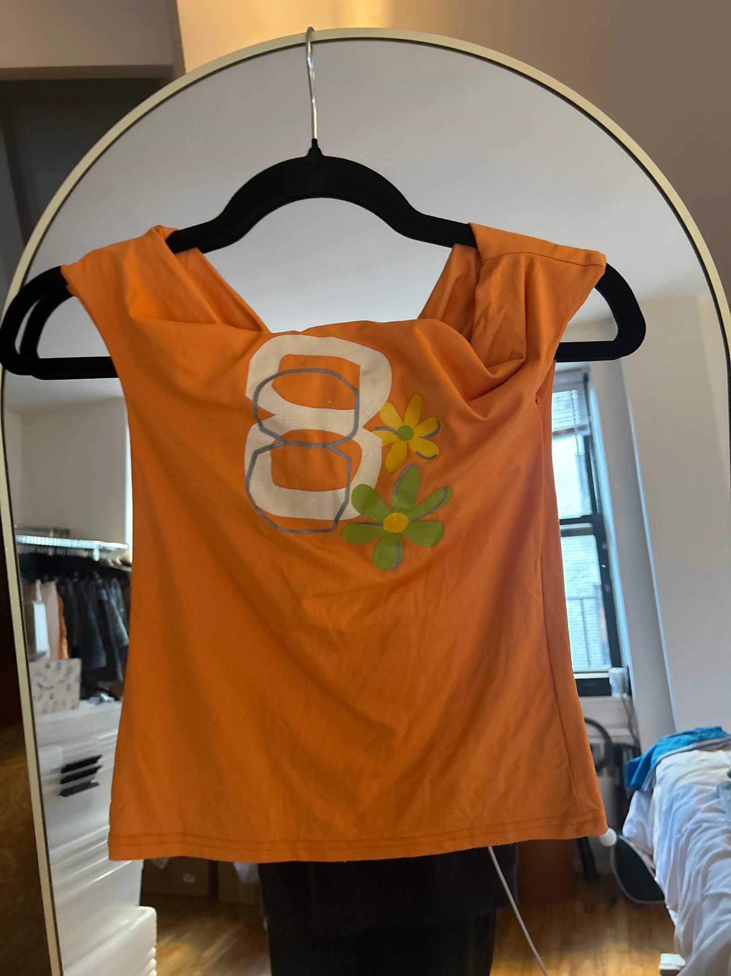 Orange sleeveless 8 top