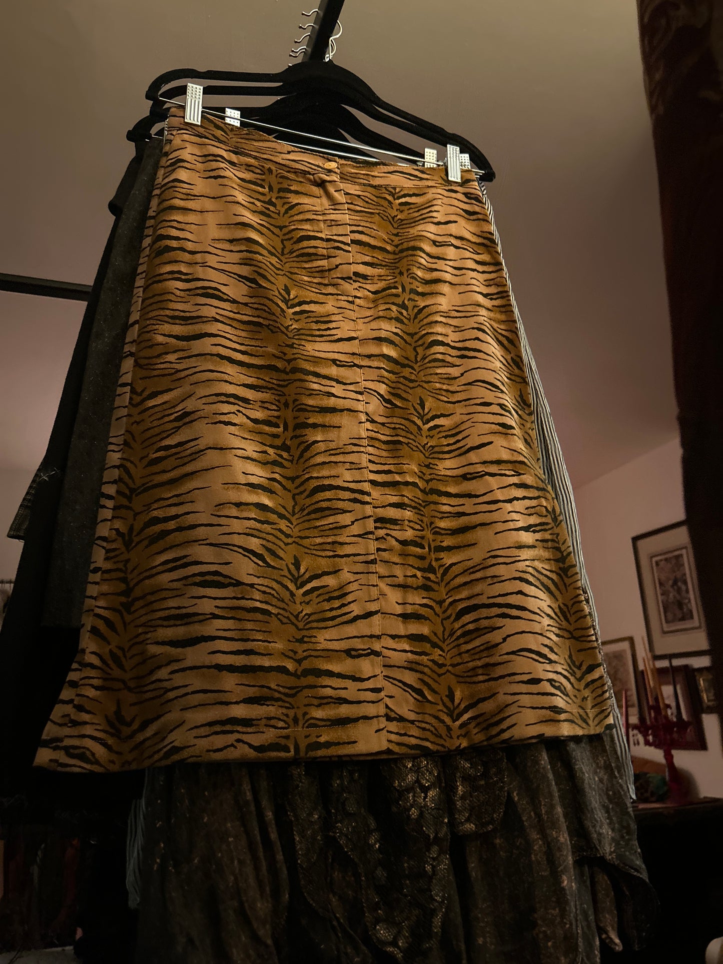 Tiger print skirt