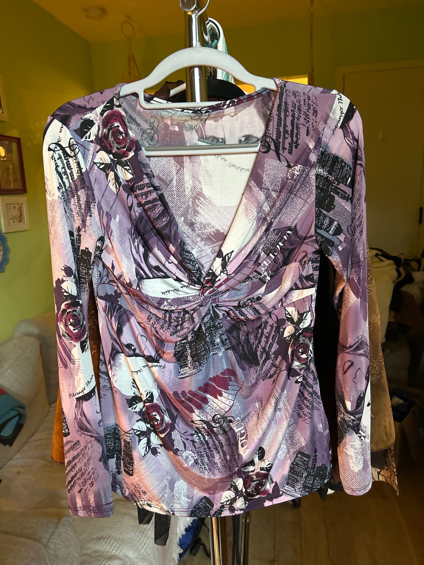 Purple long sleeve music top