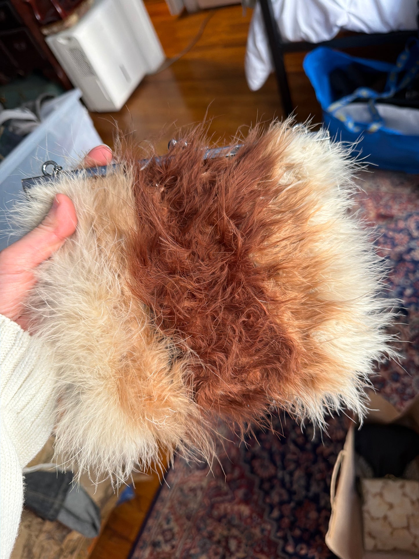 Fur feather bag JM 19B