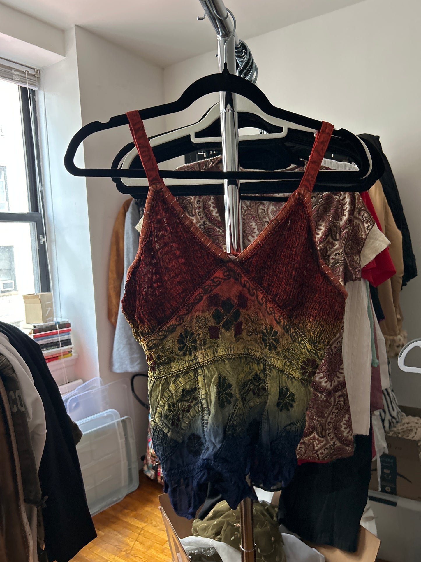 Shoreline rainbow Bohemian tank top