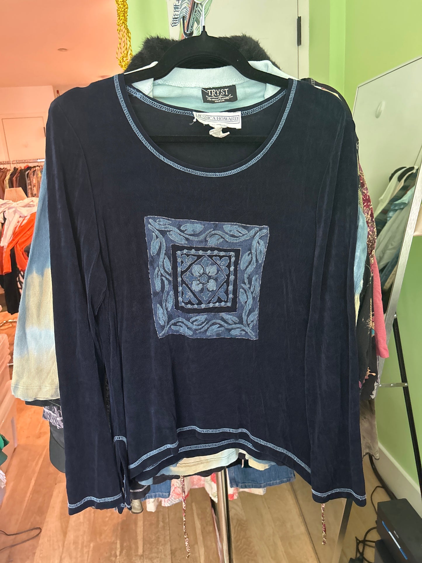 Jessica Howard black long sleeve top