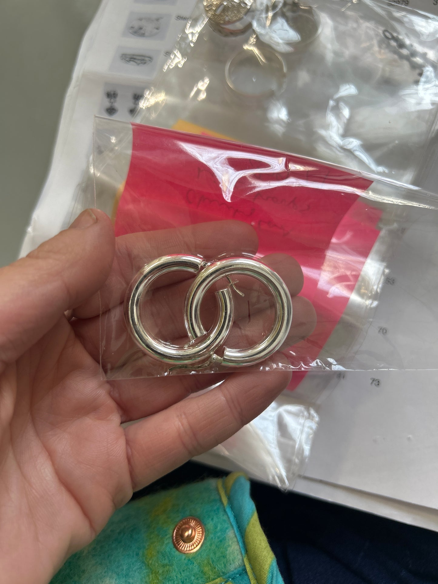 Sterling thick hoops