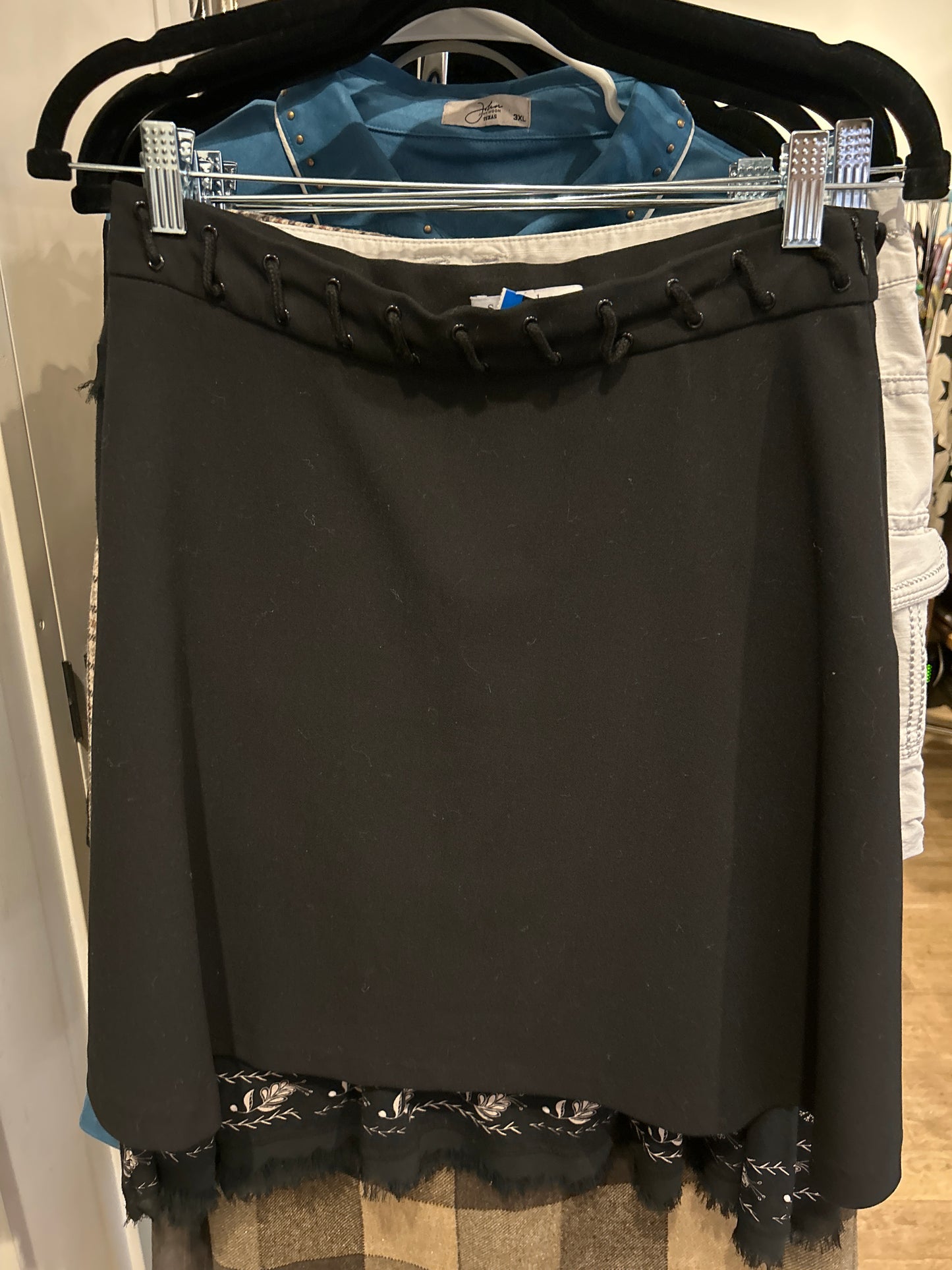 Sandro black mini skirt