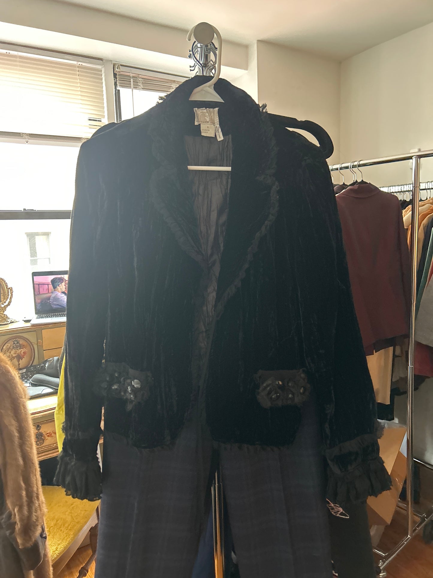 Alberto Makali black silk blend blazer