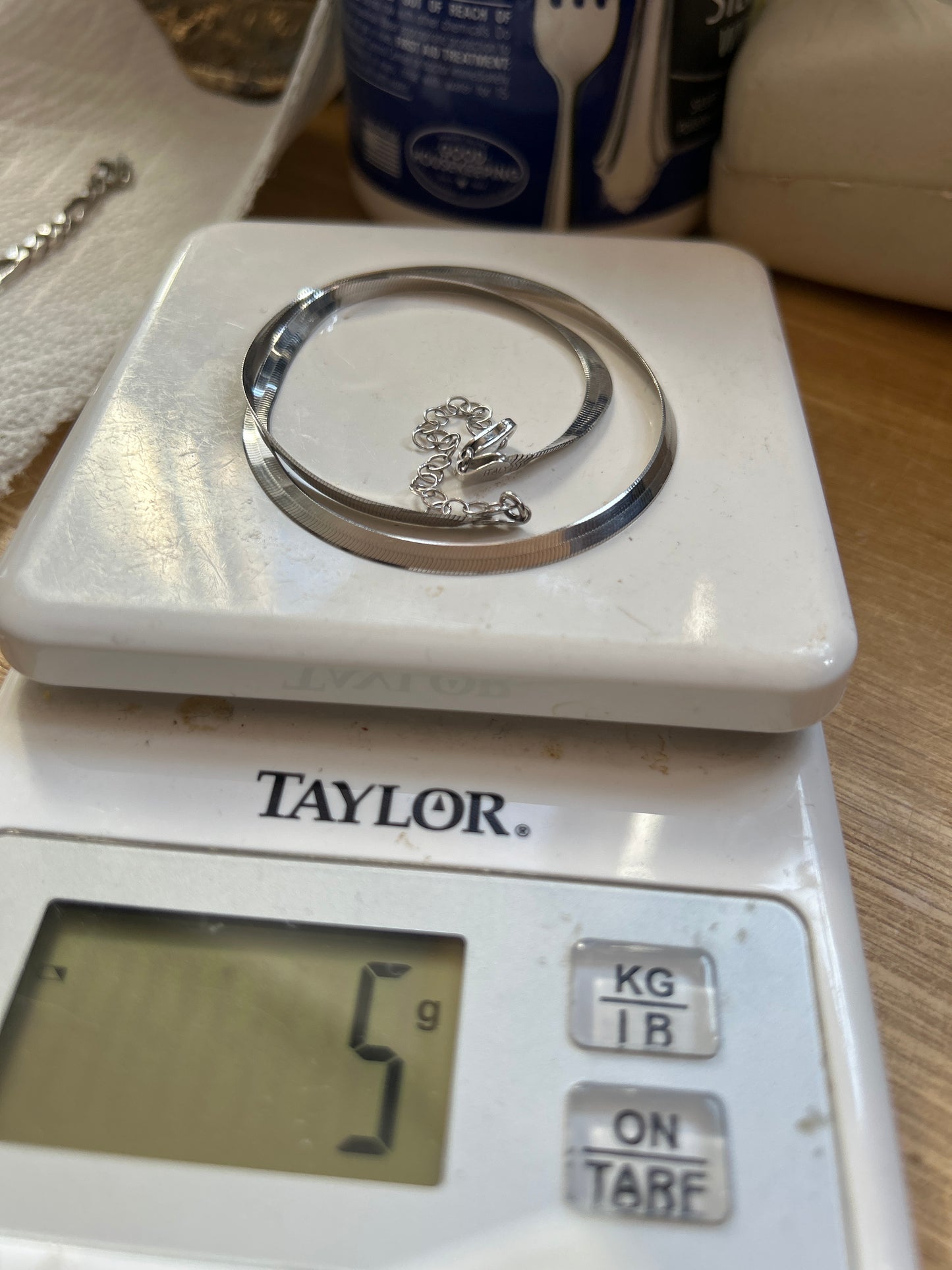 Sterling silver flat snake chain 015034