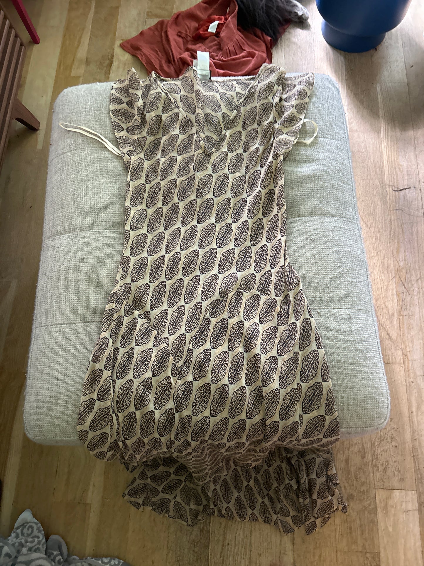 Tan semi-sheer dress