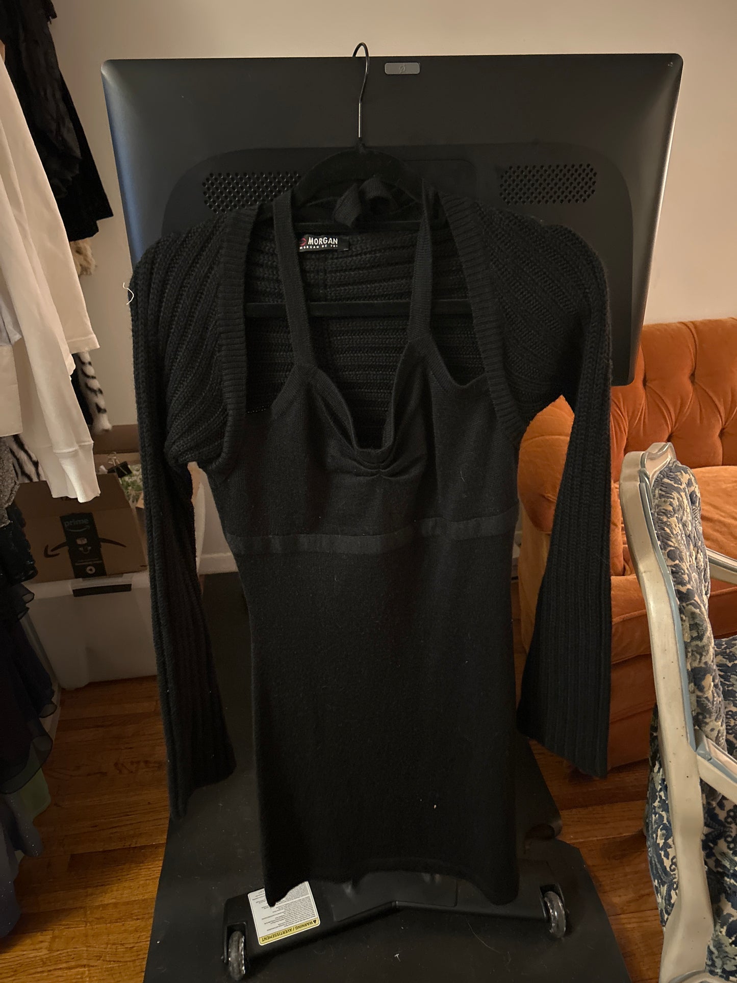 Morgan de Toi black knit sweater dress 0150BY