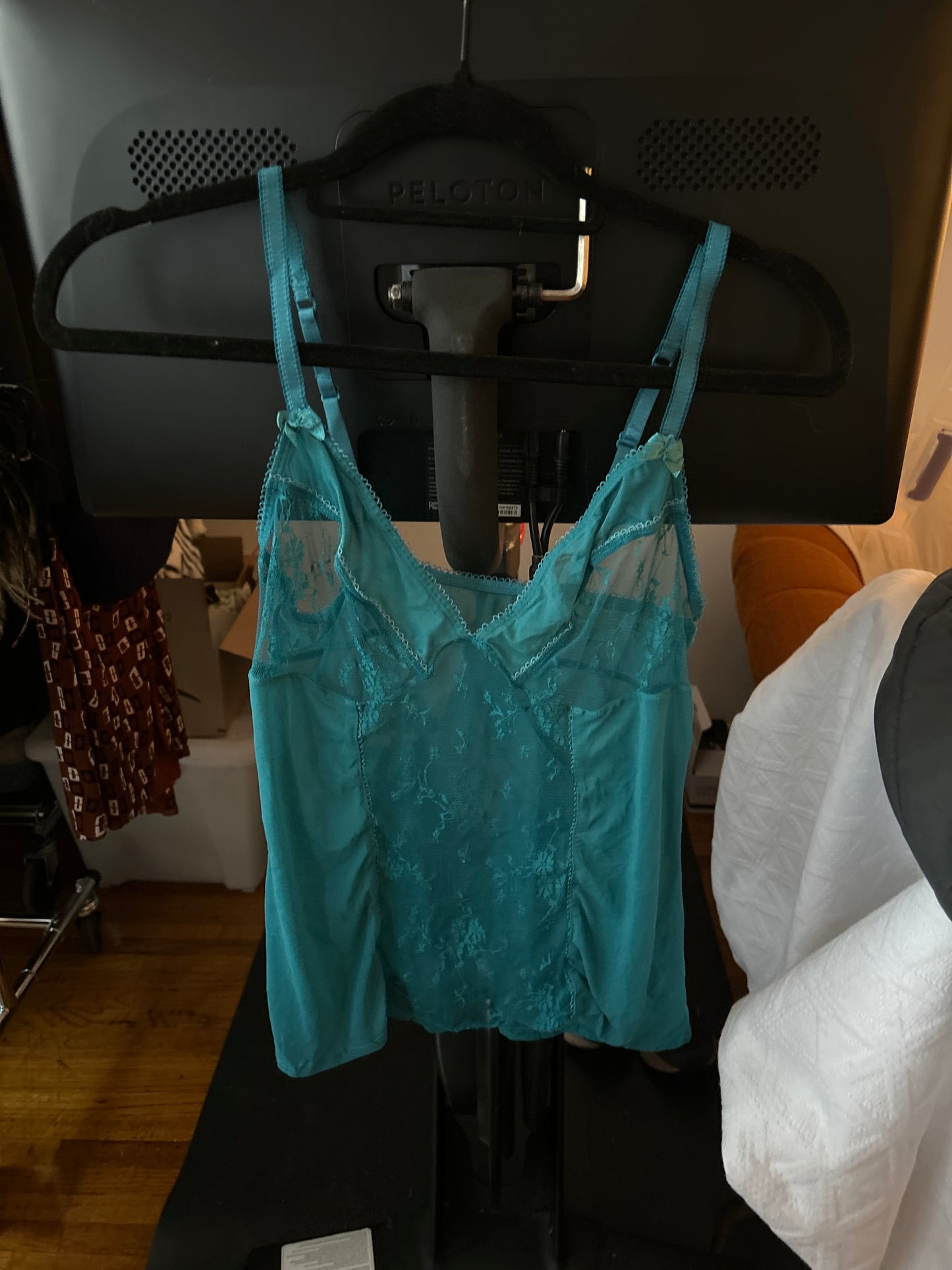 Teal lingerie cami