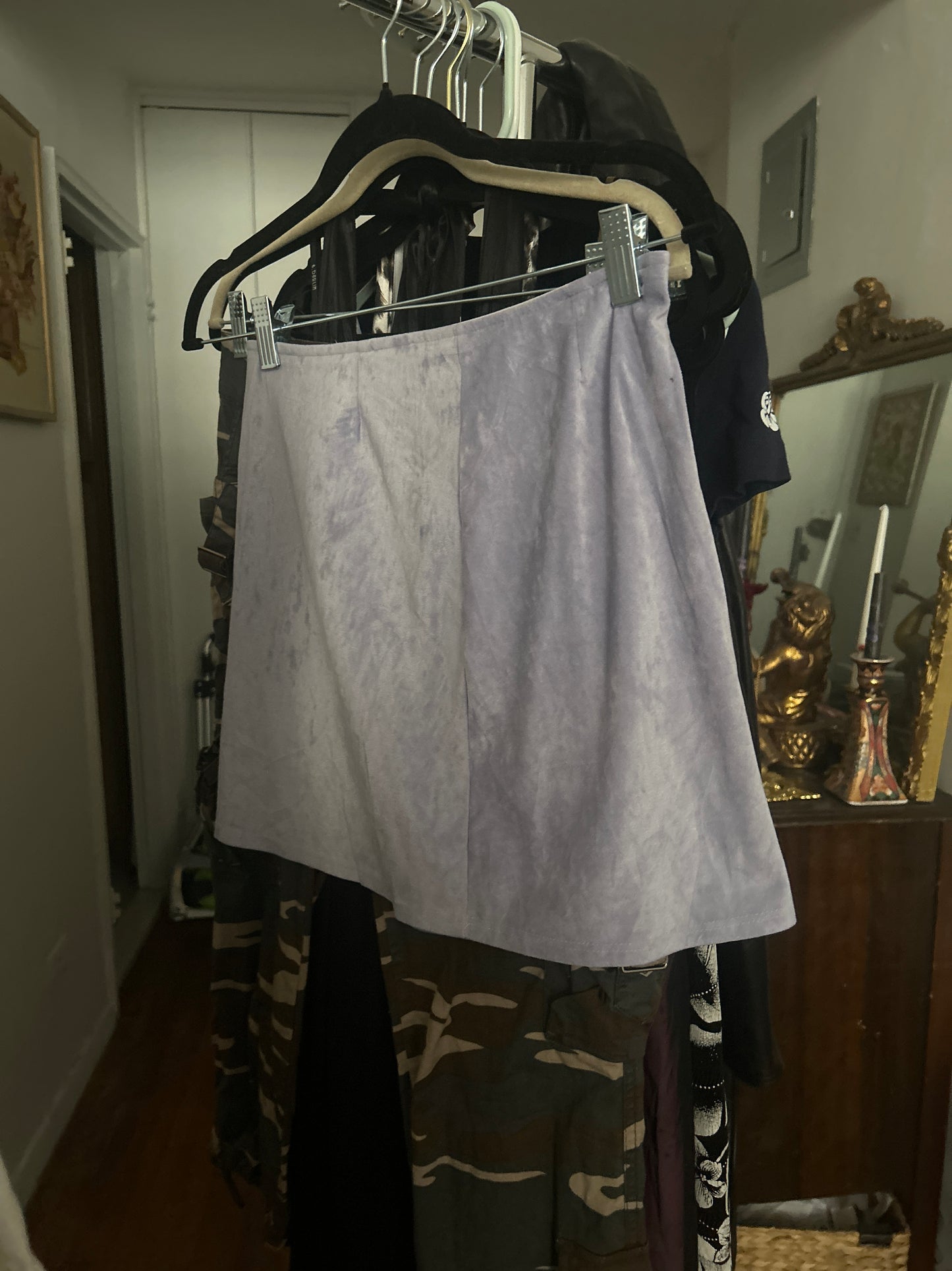 Purple mini skirt