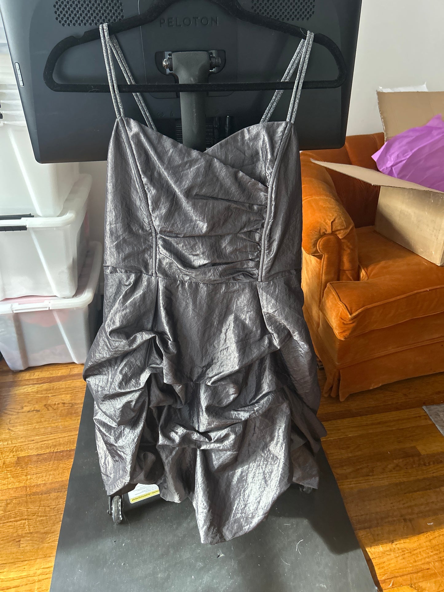 Silver dress bubble skirt