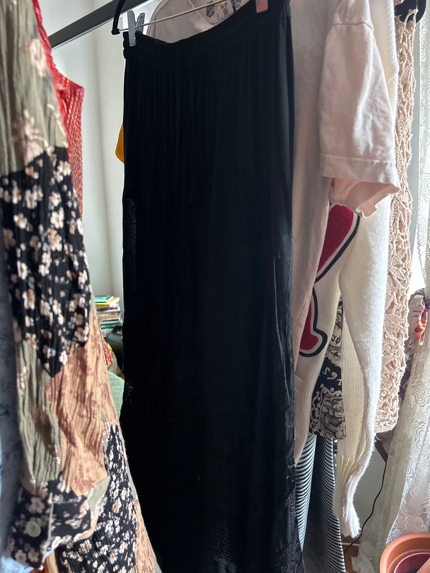 Black peasant skirt