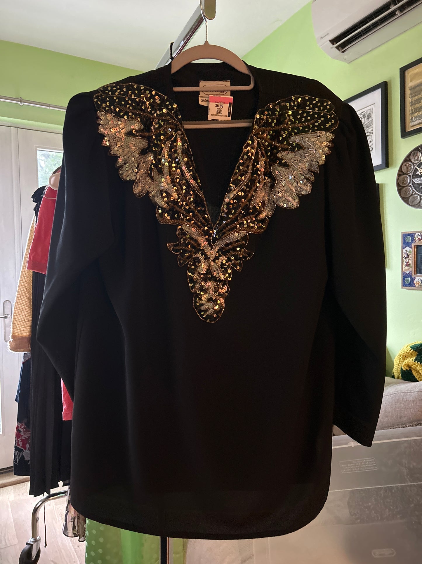Three Flags sequin top