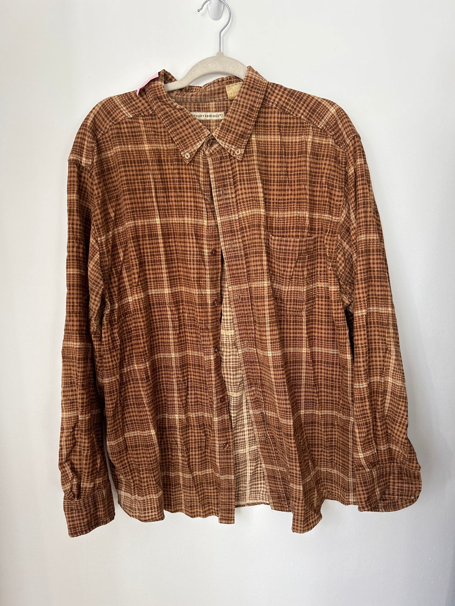 Knightsbridge brown plaid button up
