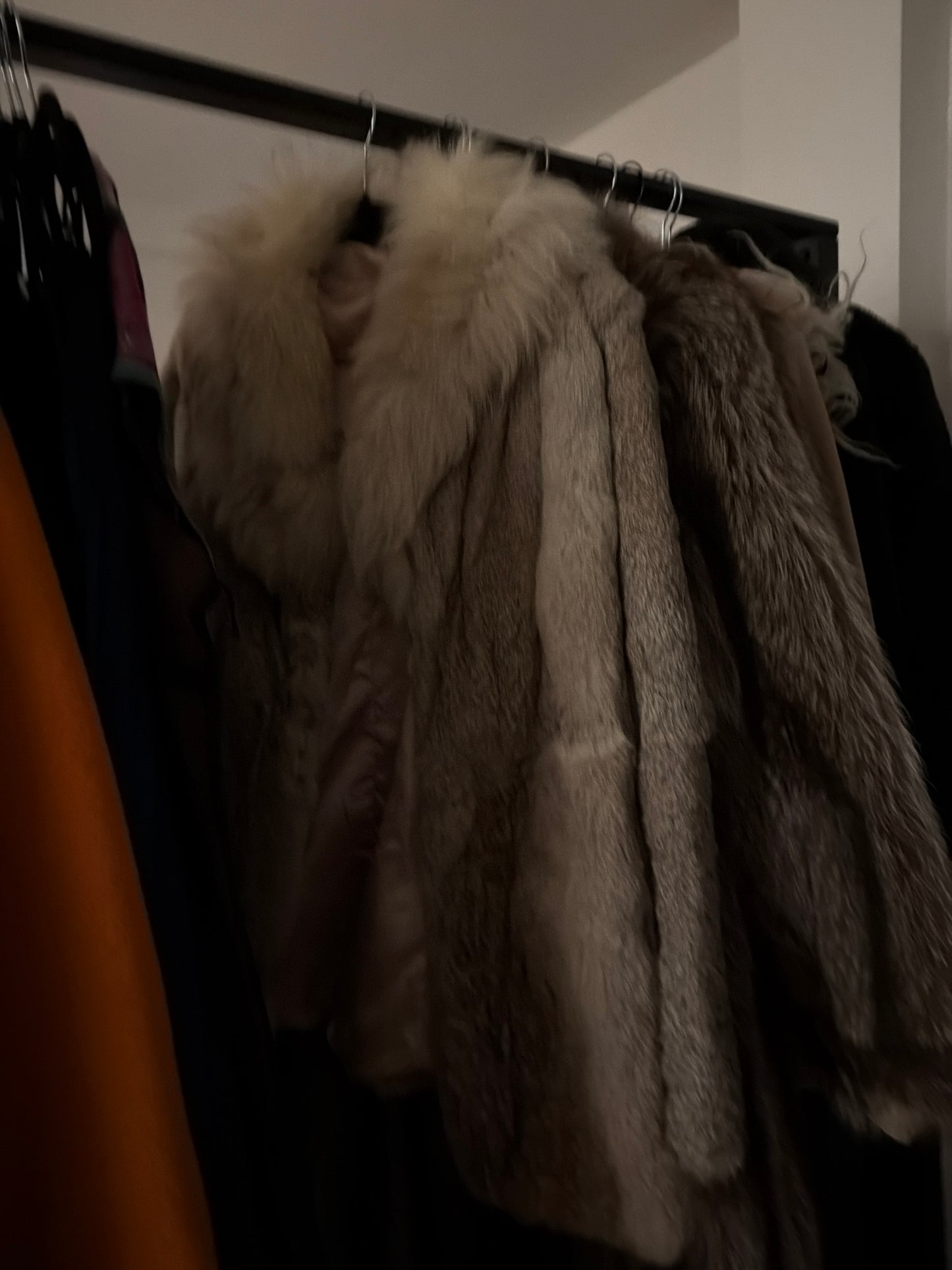 Silver rabbit / fox fur jacket