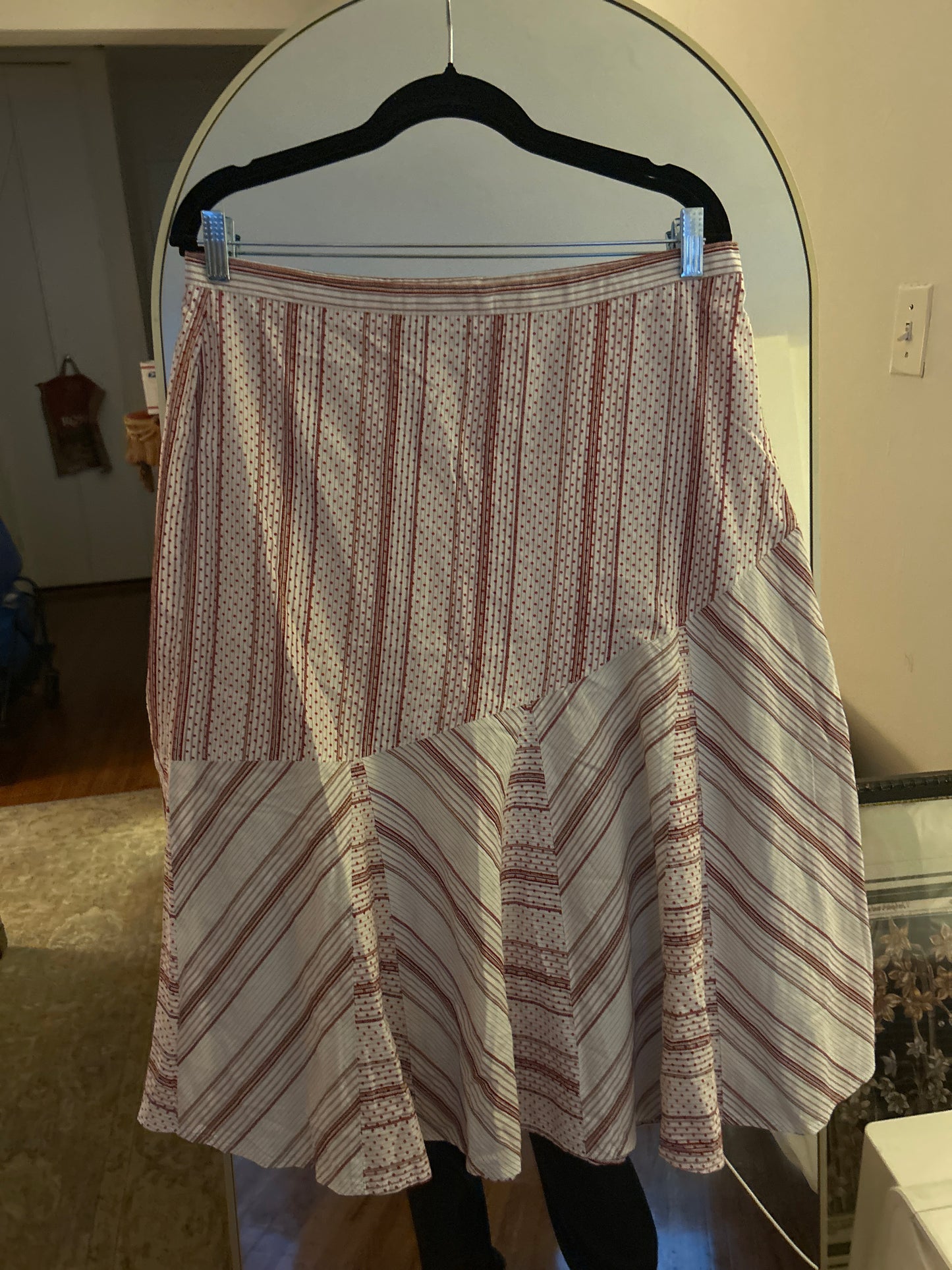 Sasha white red polka dot skirt