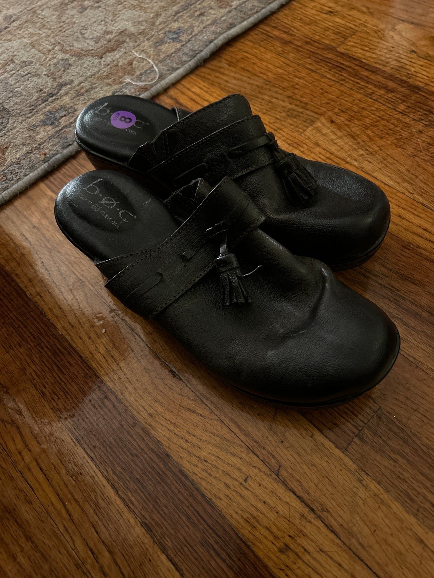Street rat boc black clog w tassel sz 8