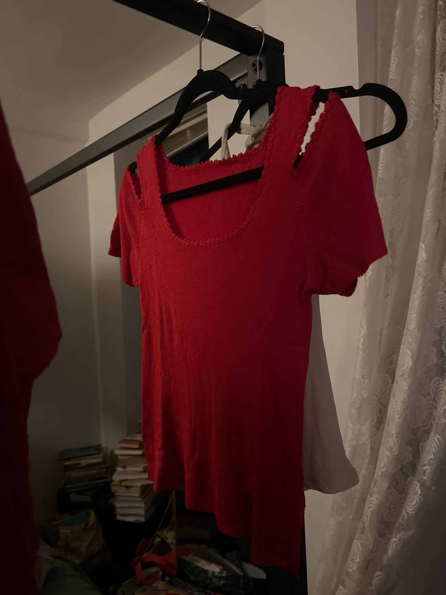 Red short sleeve top