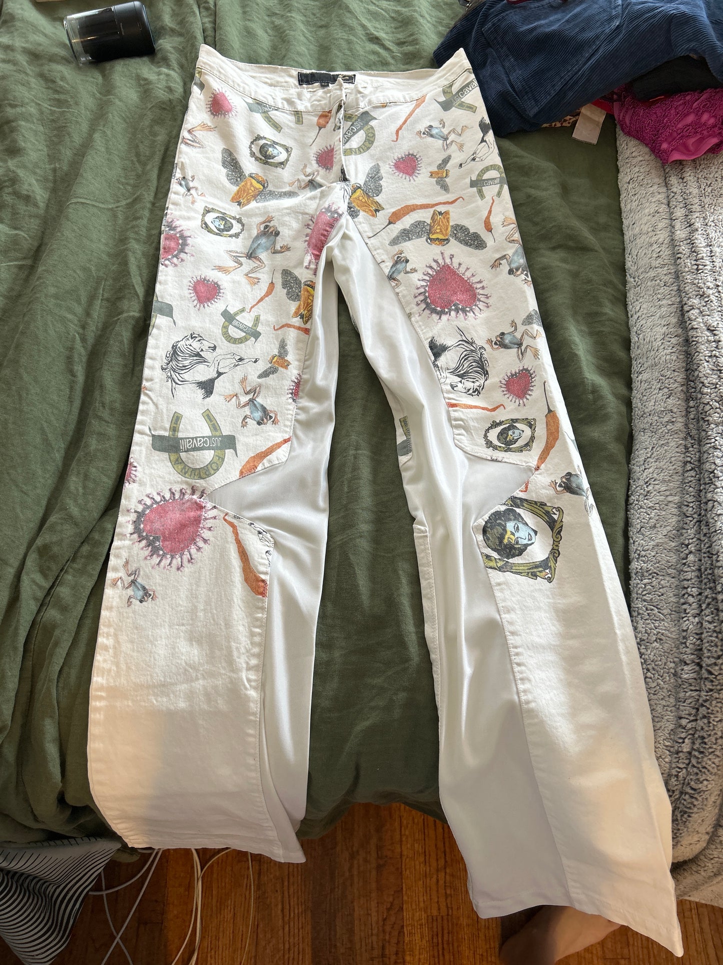 Just Cavalli white printed jeans