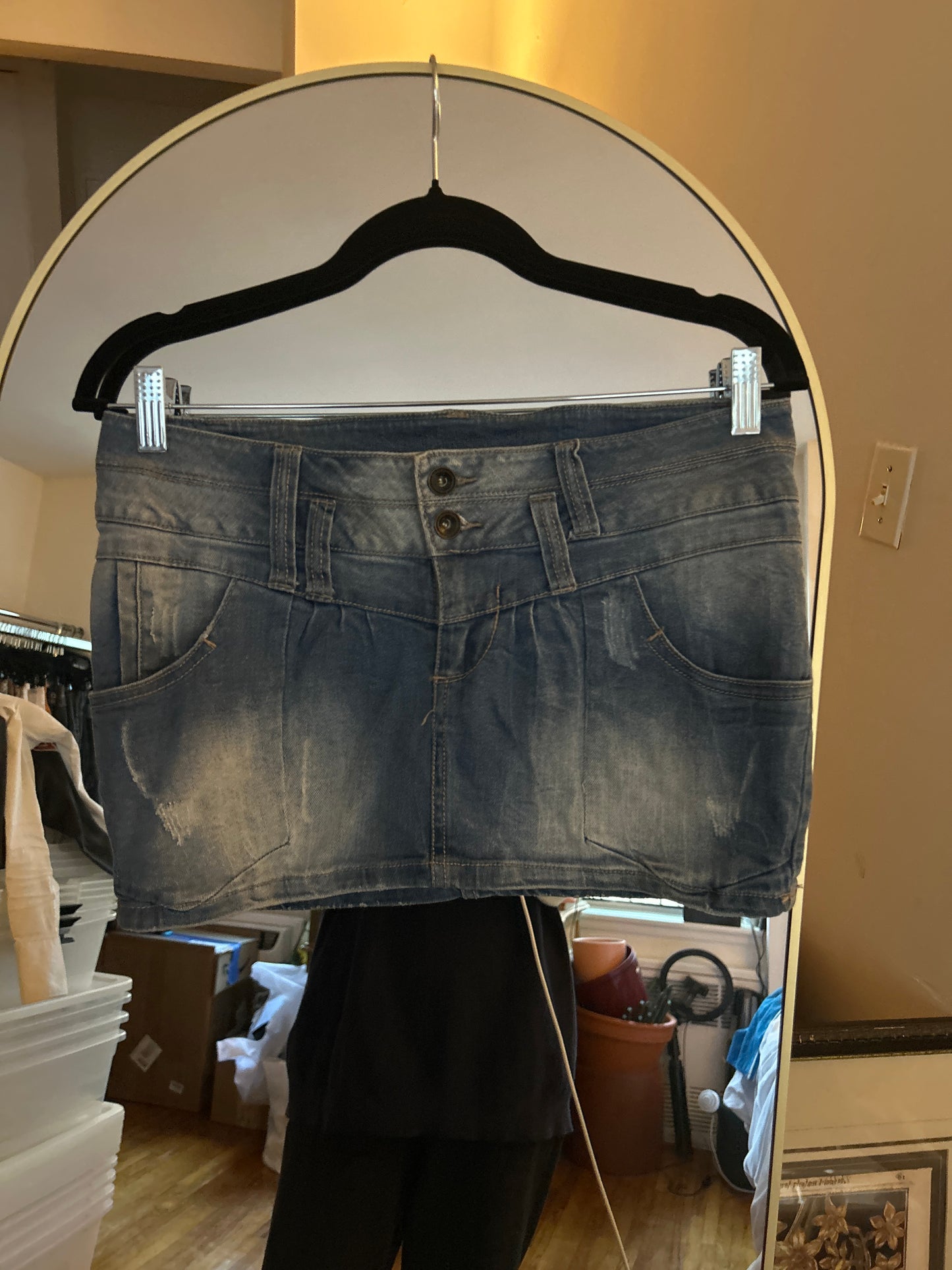 Denim Rules denim mini skirt