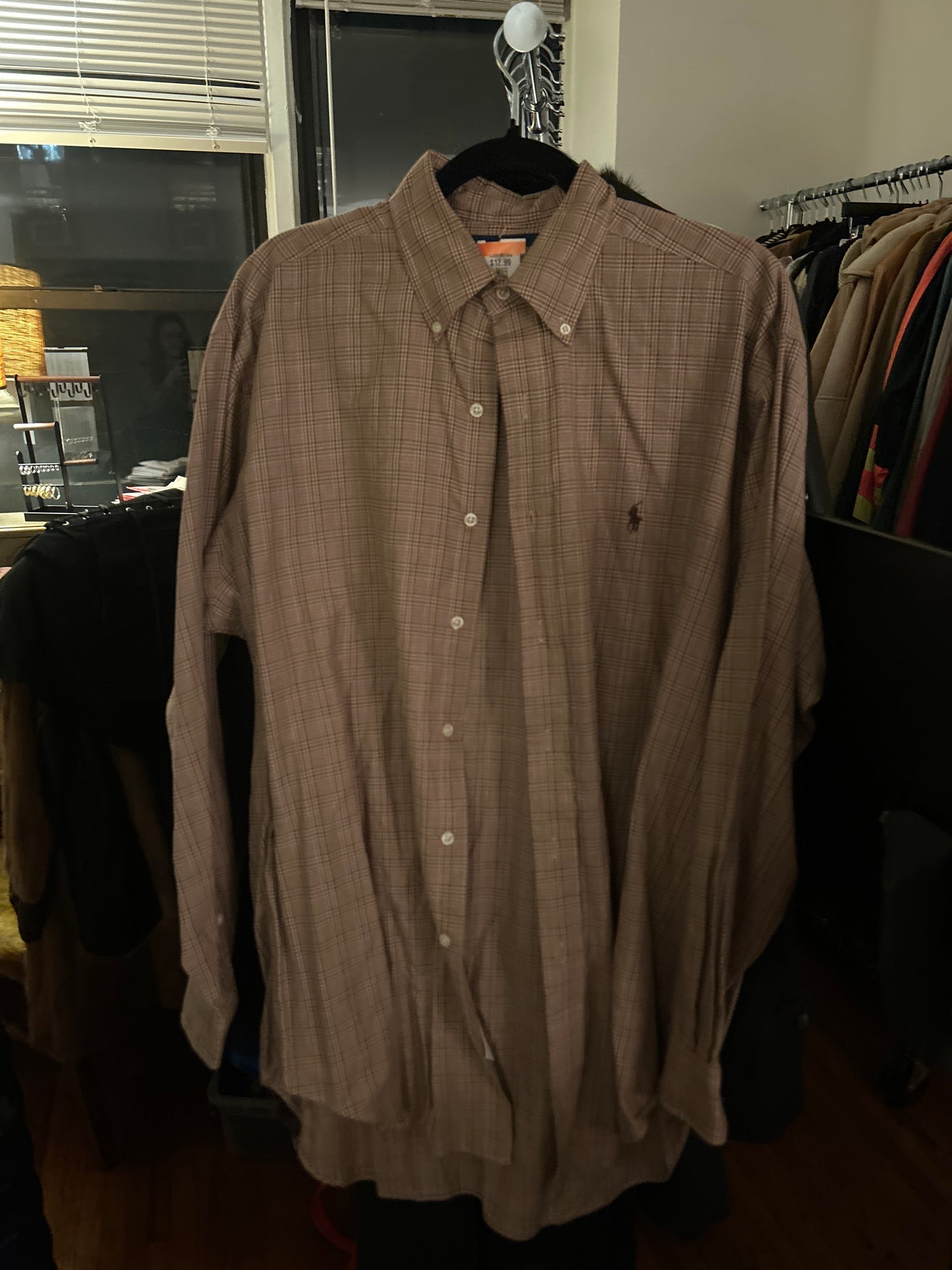 Ralph Lauren brown plaid button up