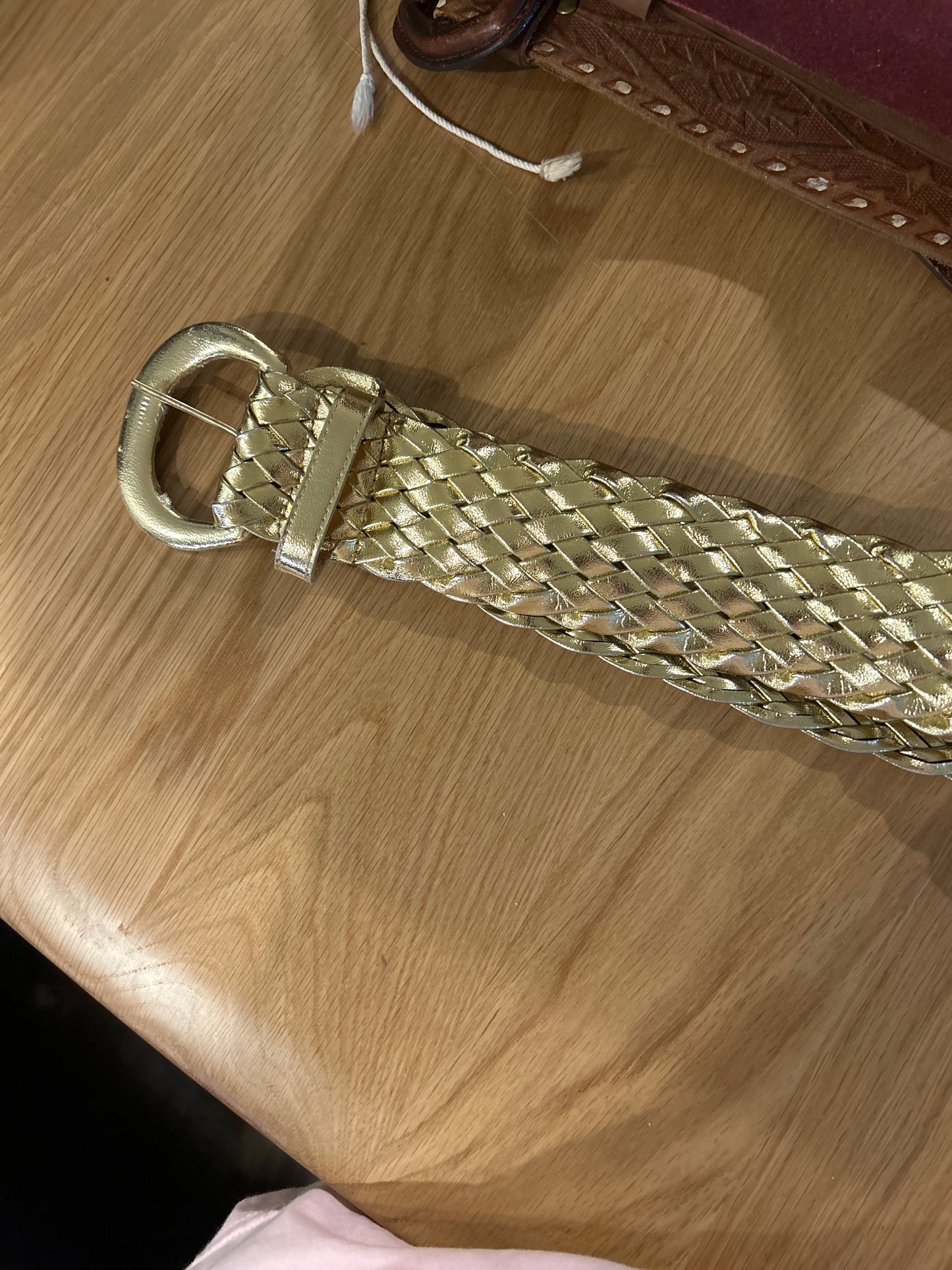 Gold braided belt