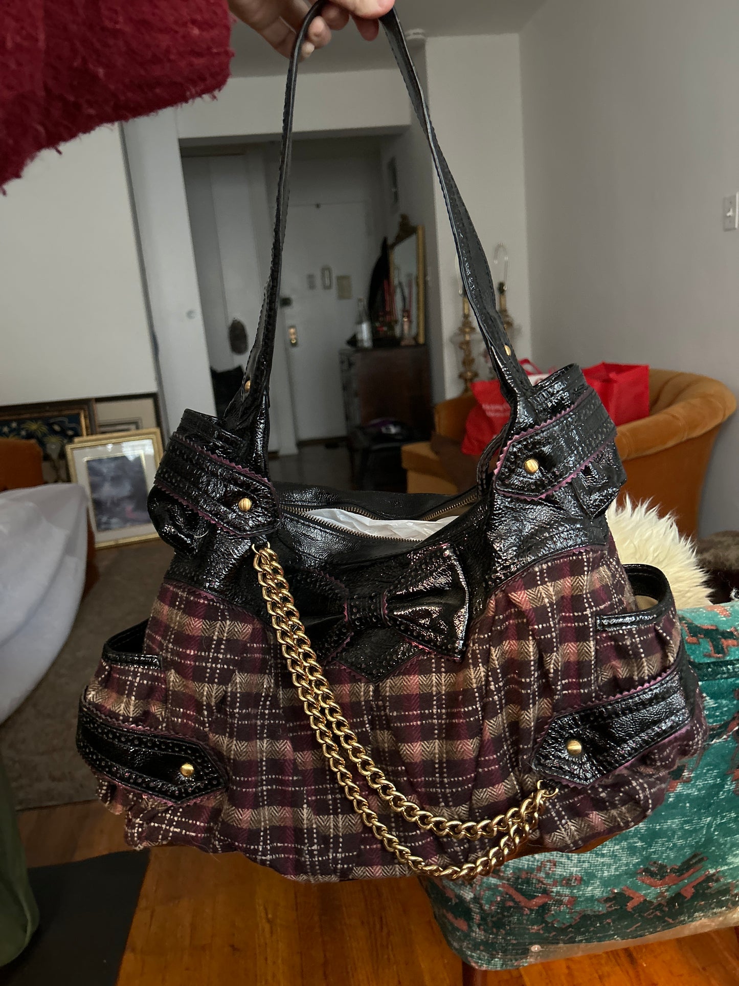 JM Isabella Fiore plaid bag 153