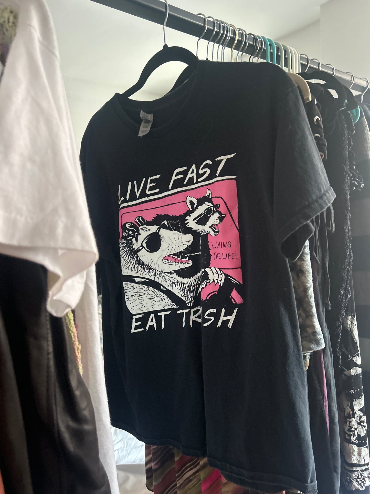 Live fast eat trash shirt
