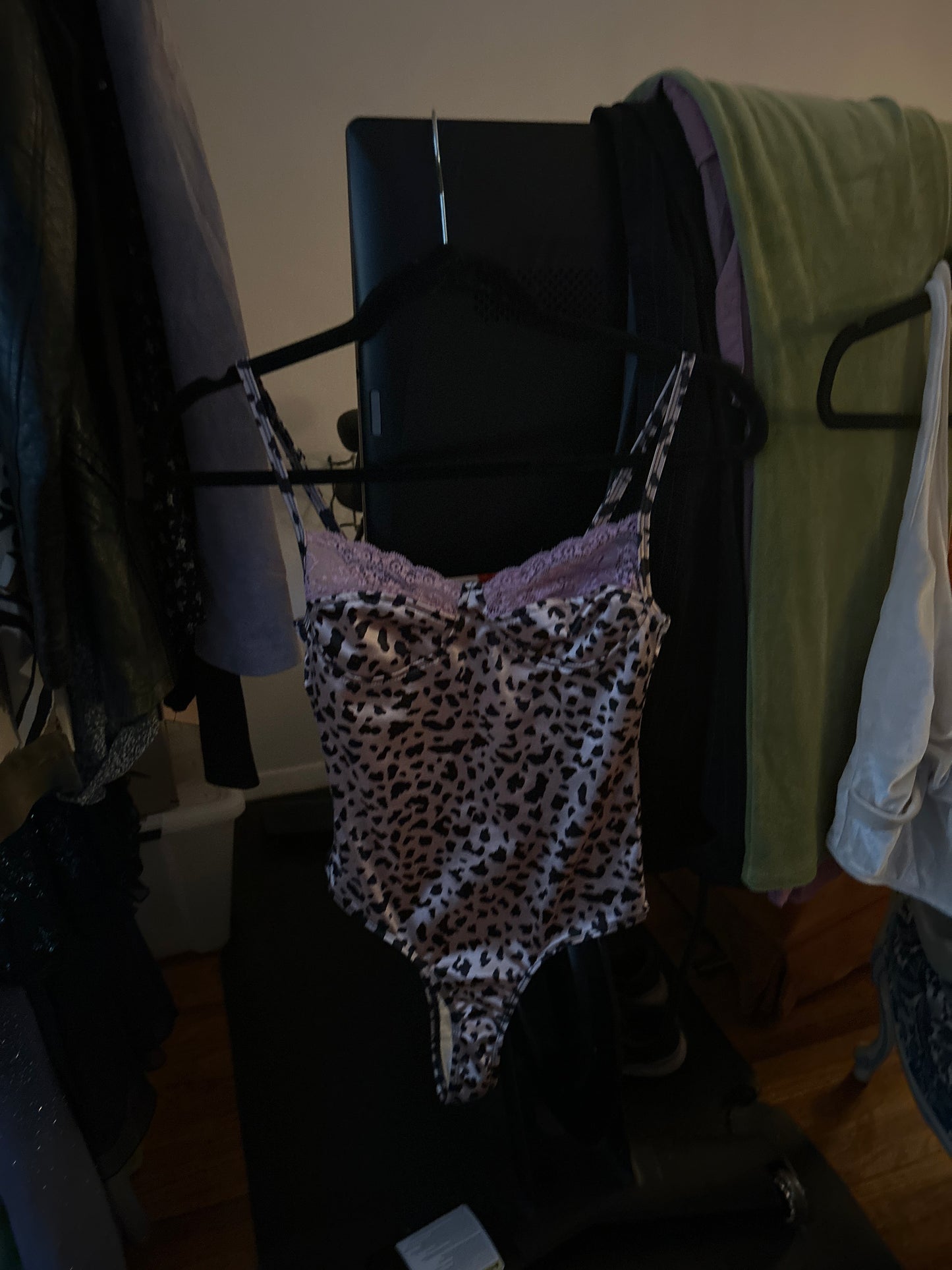 Silky cheetah print bodysuit