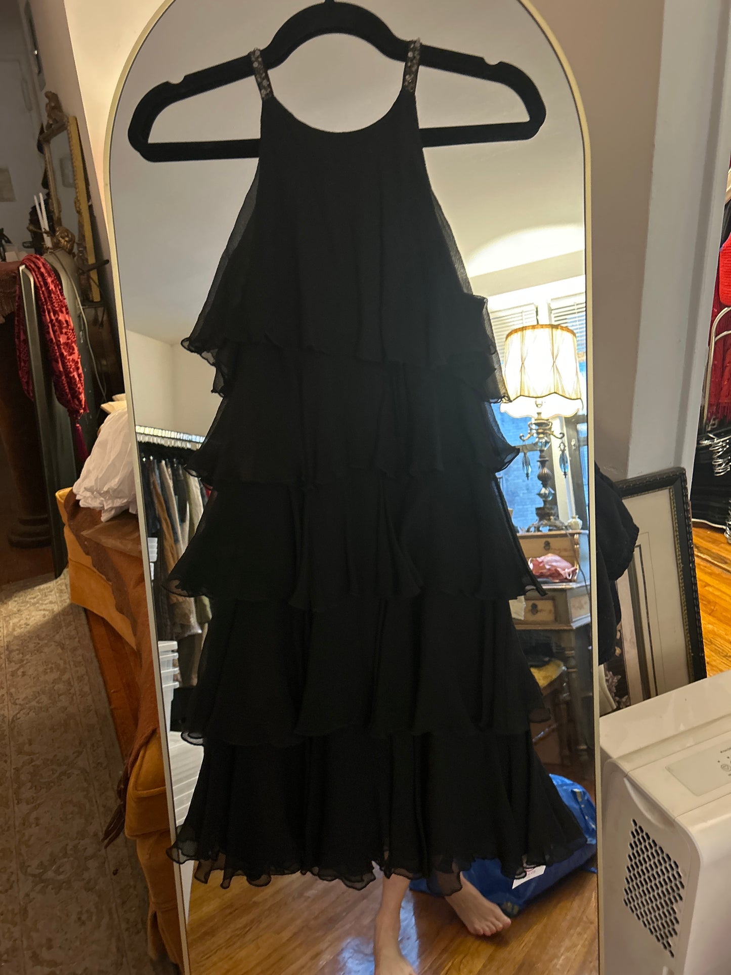 BCBG tiered ruffle dress