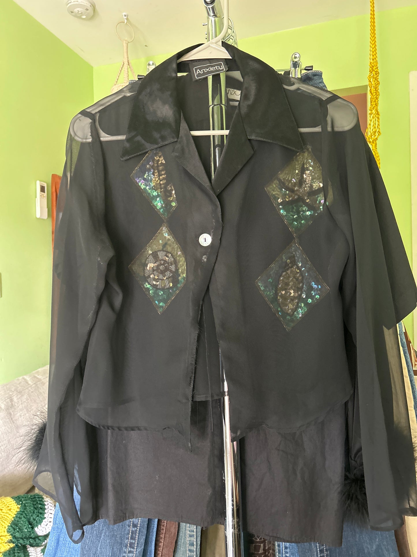 Sheer anxiety top