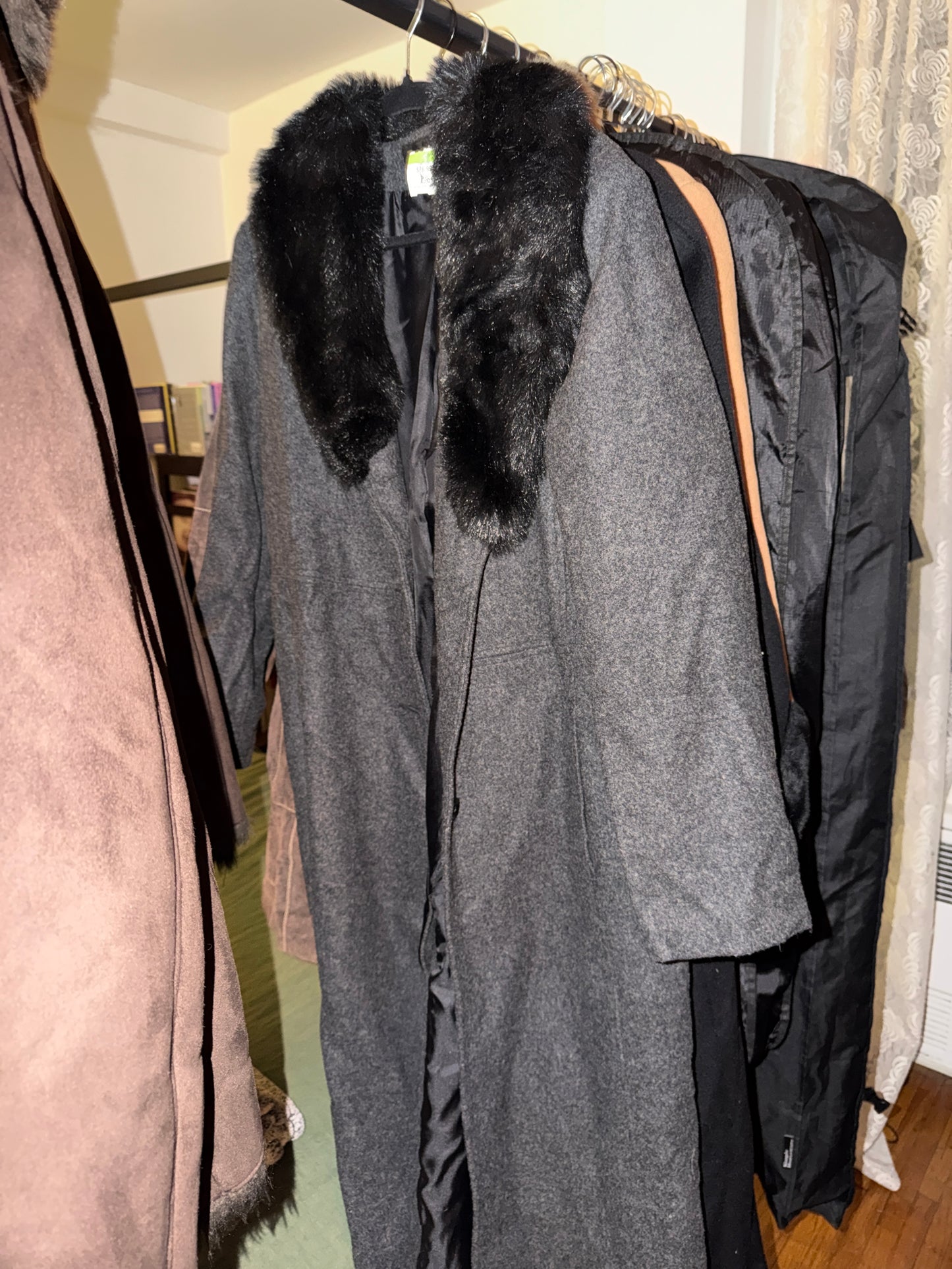 Braetan grey wool blend coat