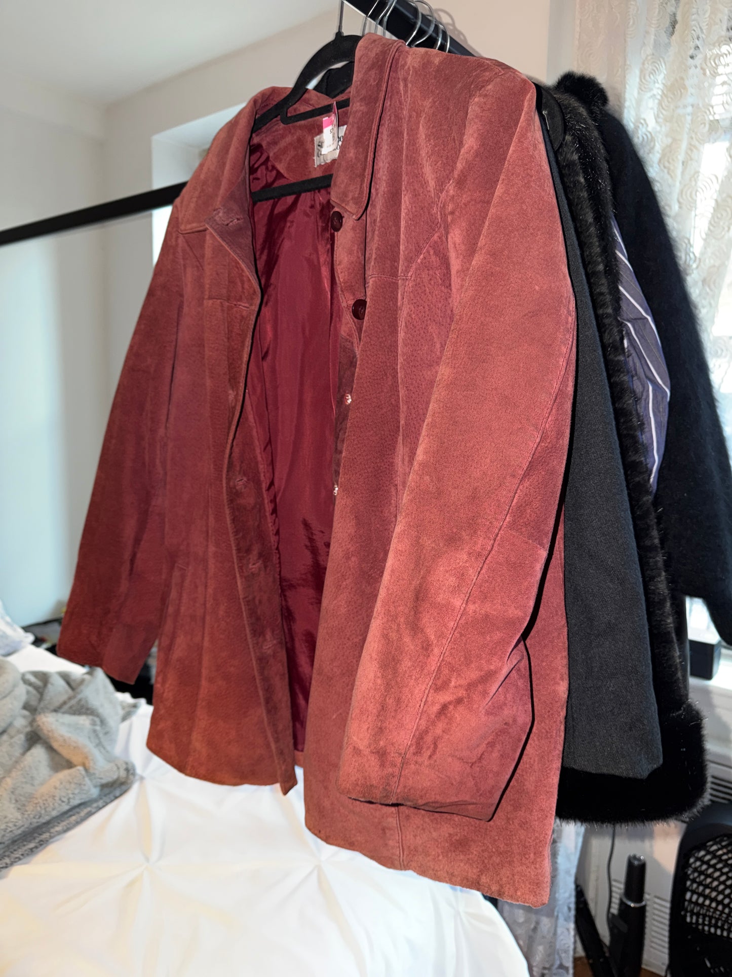 Red suede jacket