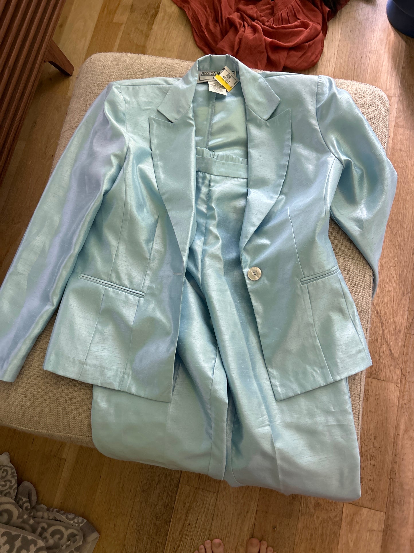 Shiny blue Samantha jones suit