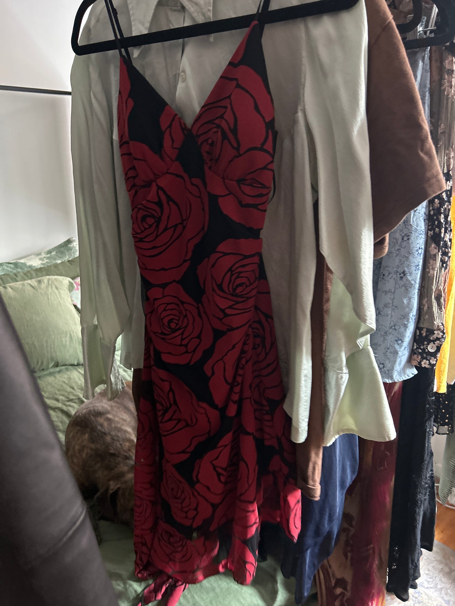 Rose print dress