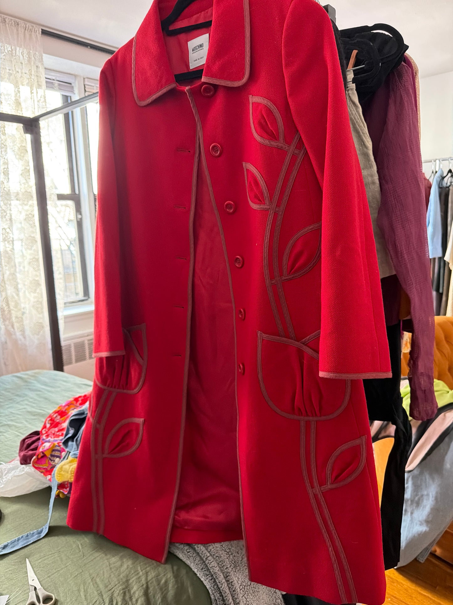 Moschino red floral jacket