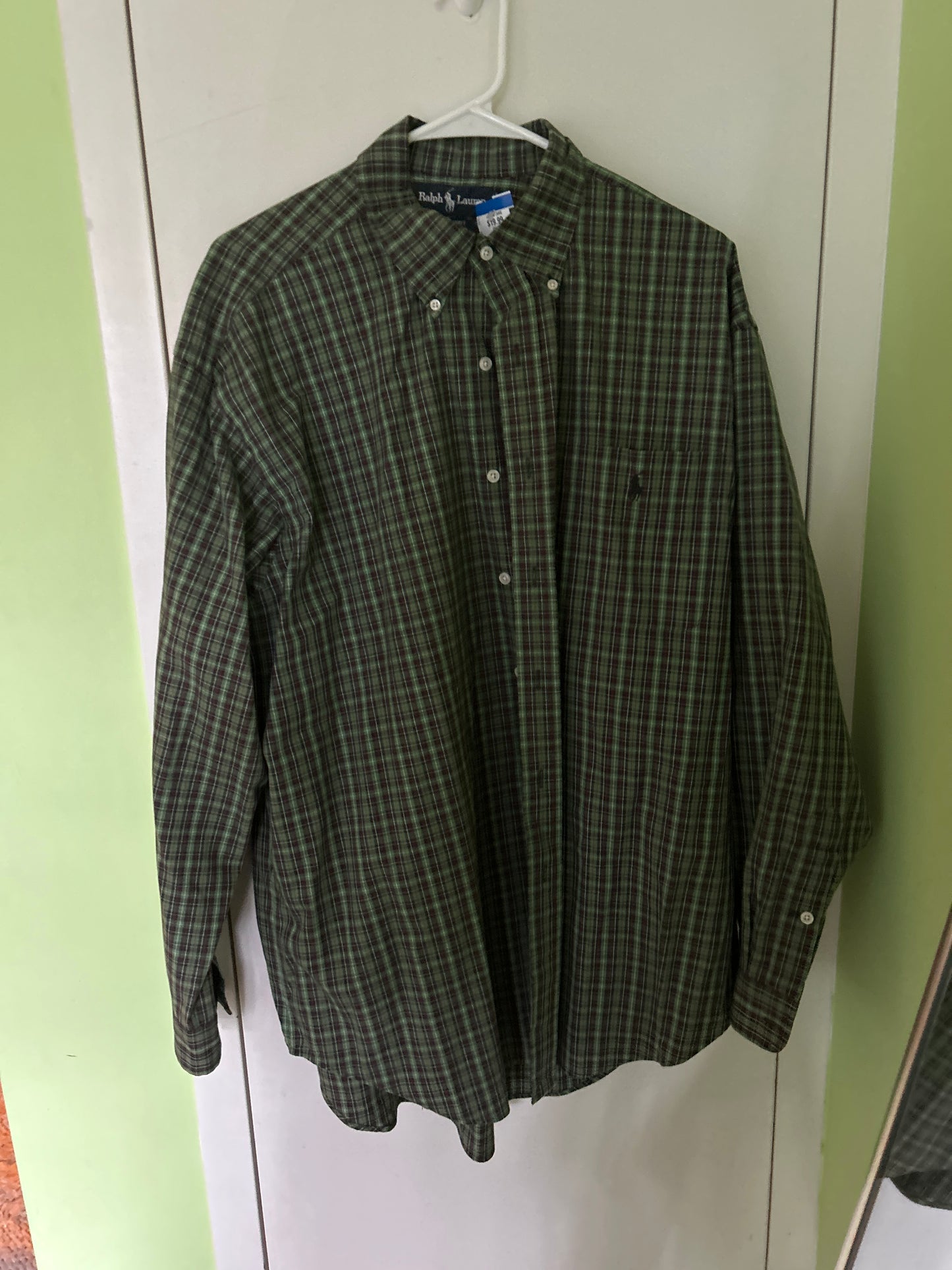 Ralph Lauren green plaid button up
