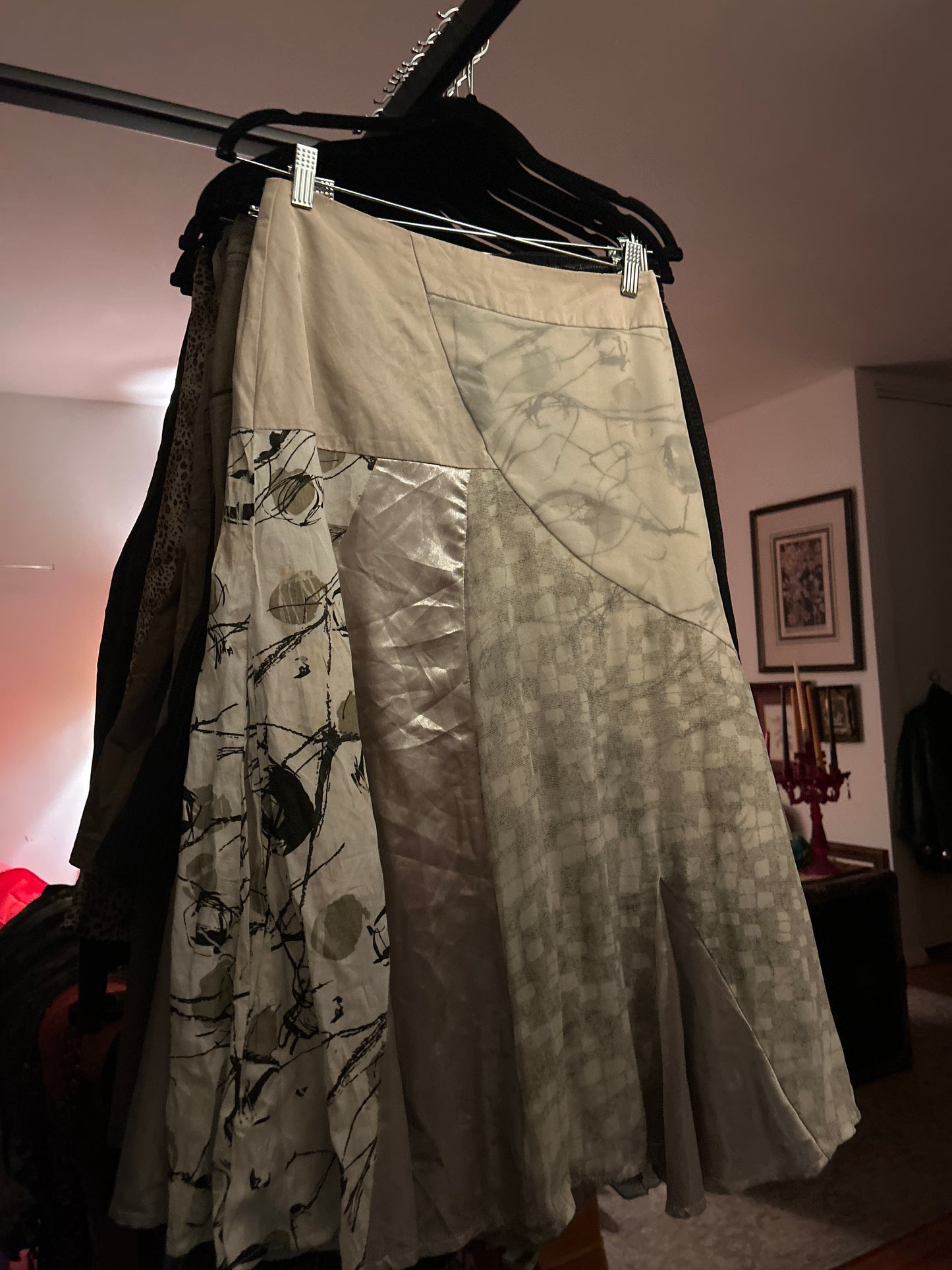 Vers Australia layered print skirt