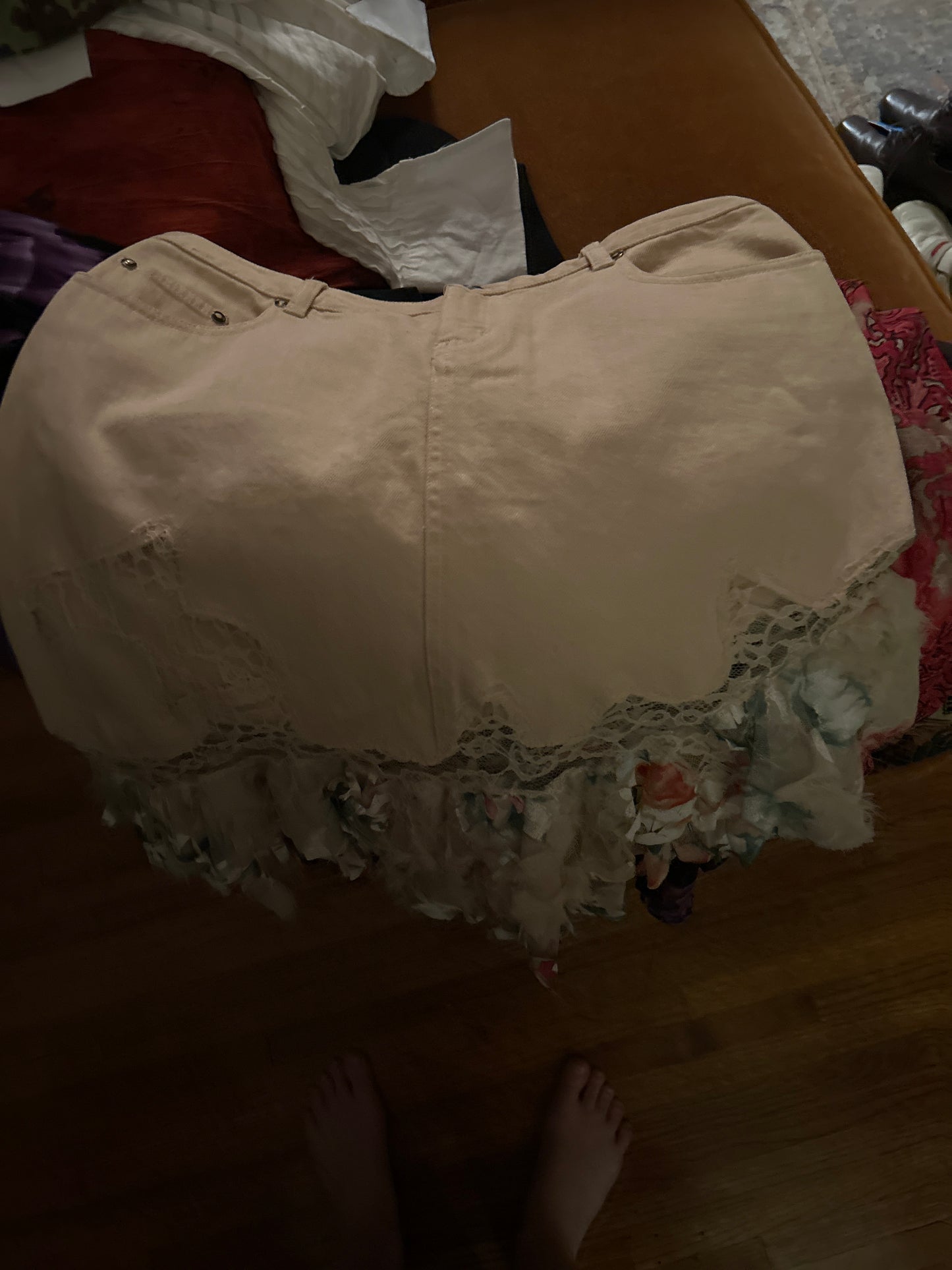 Lili Nucci pale pink skirt with ruffle