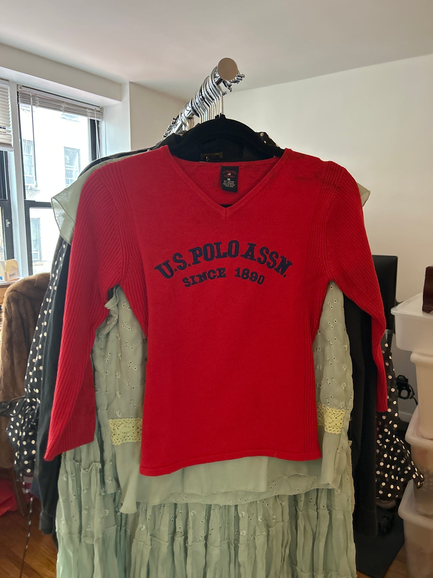 JM 274 US Red Polo Top