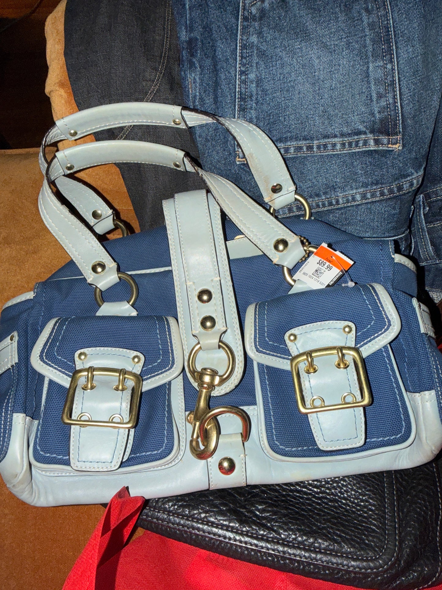 Coach 65th anniversary legacy canvas satchel bag
