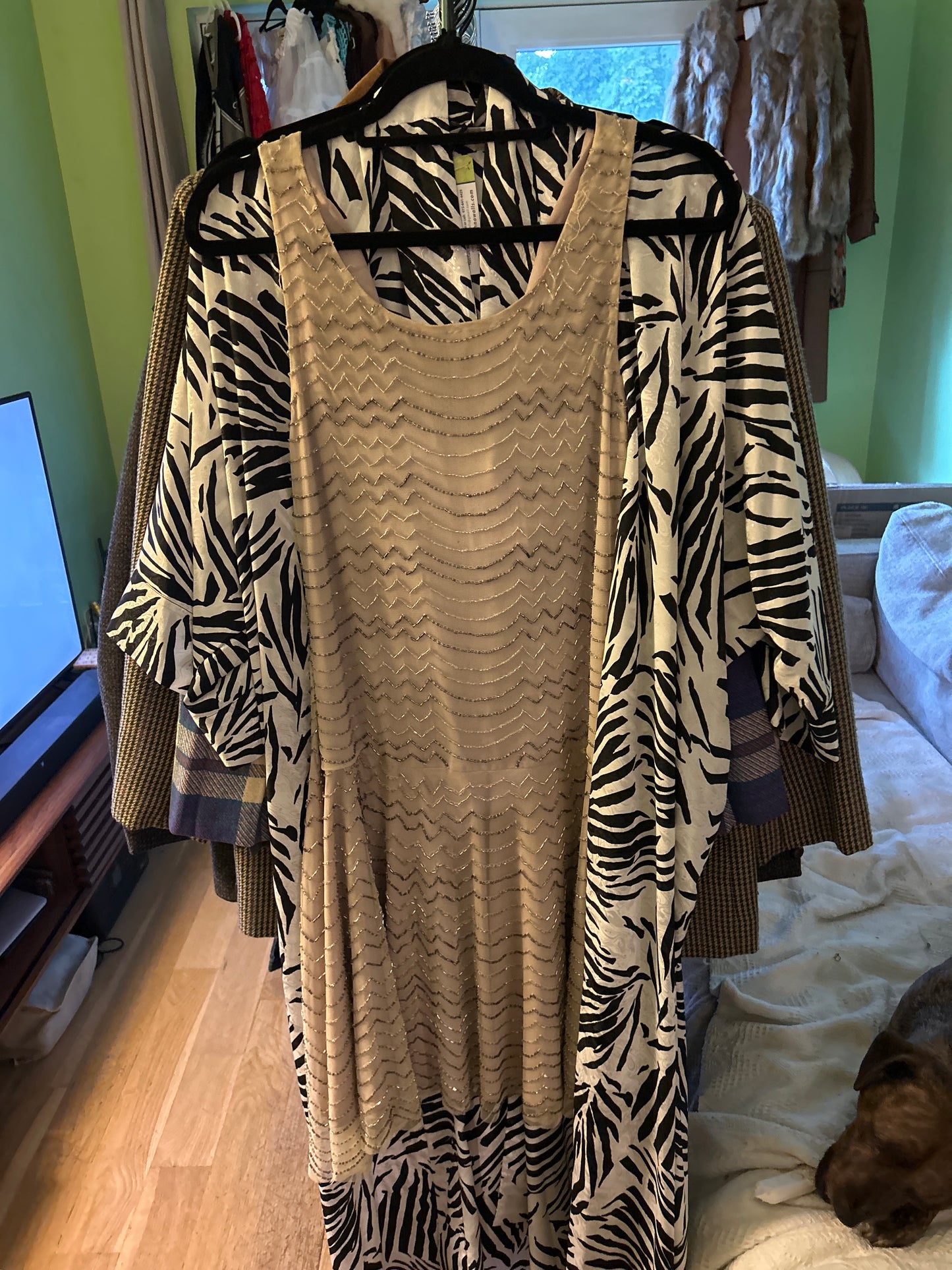 Nude beaded dress