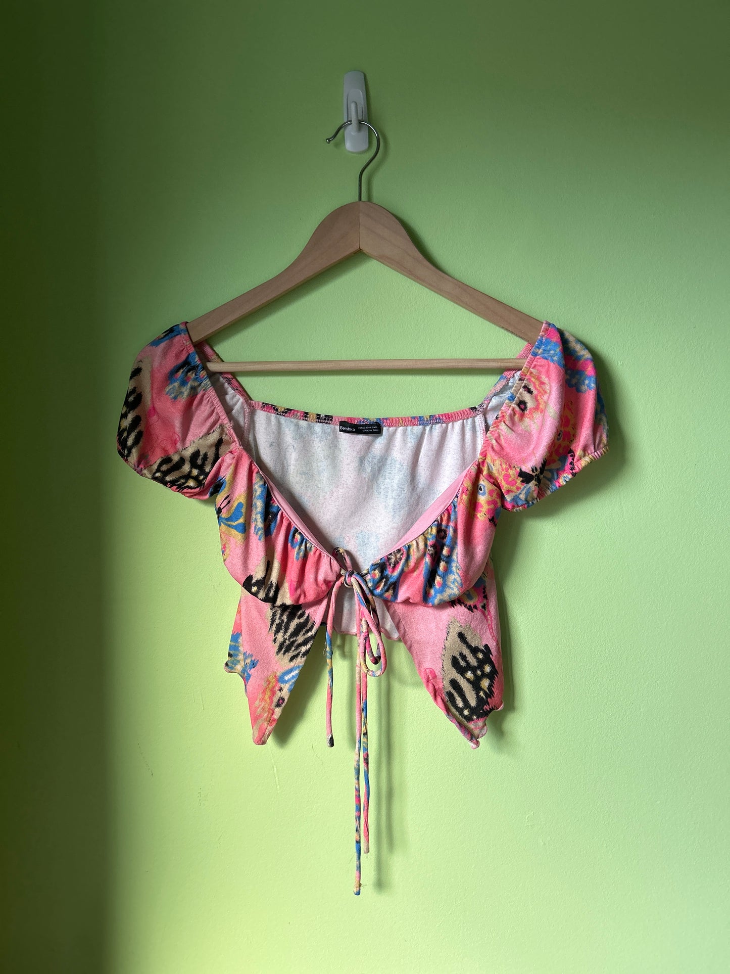 Vintage Bershka Abstract Print Top