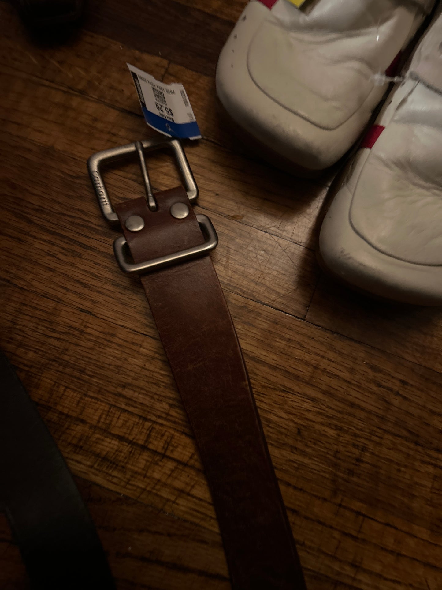 Brown leather belt
